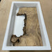 10 x 18 HDPE epoxy mold with olive wood slab for epoxy resin casting project