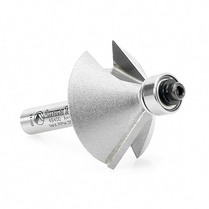 49400 Amana Tool 45 Degree Chamfer Bit with Lower Ball Bearing