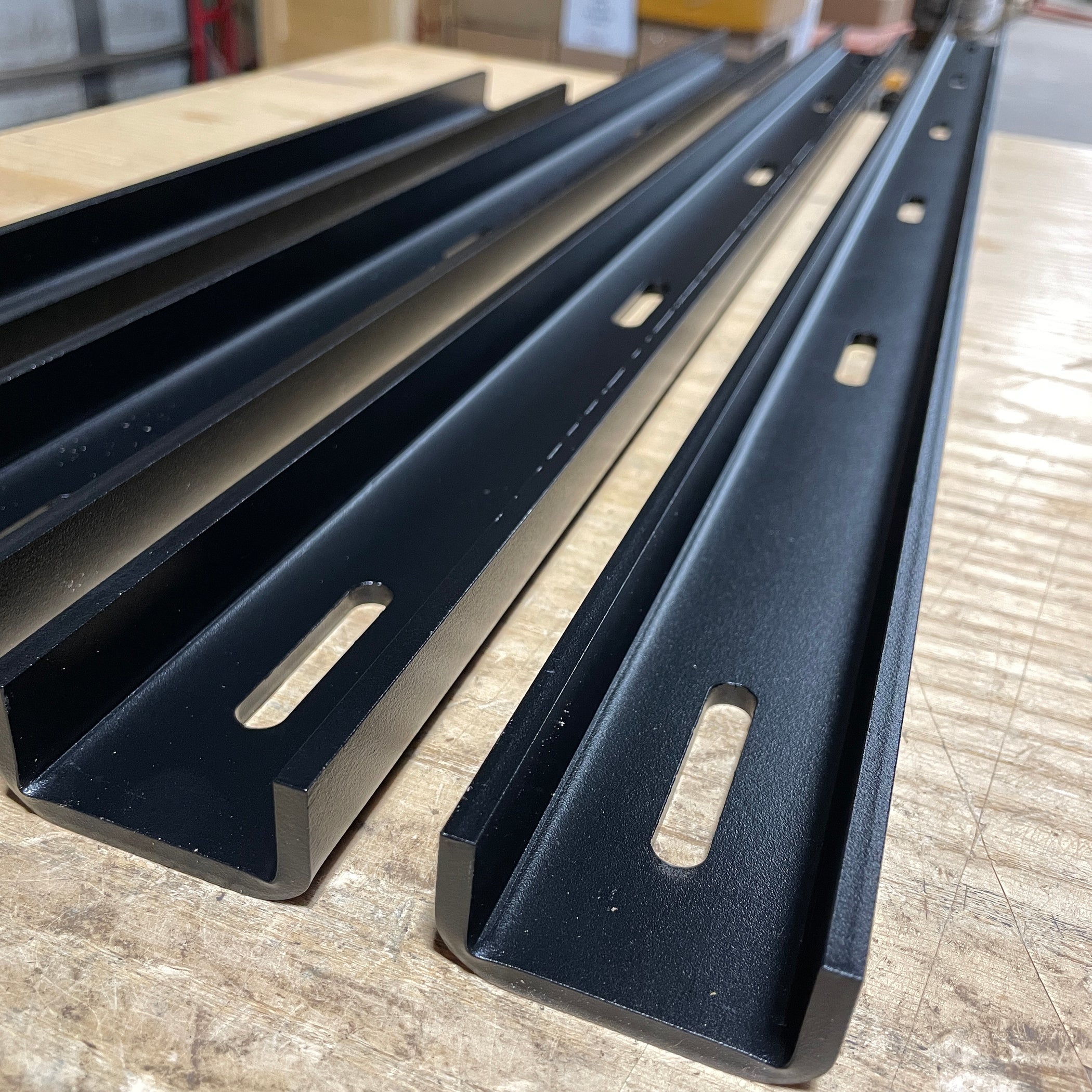 Steel C-Channel Table Top Supports & Stiffeners for Wood Slabs | Jeff ...