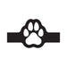 black and white image of dog paw template that will be clear acrylic
