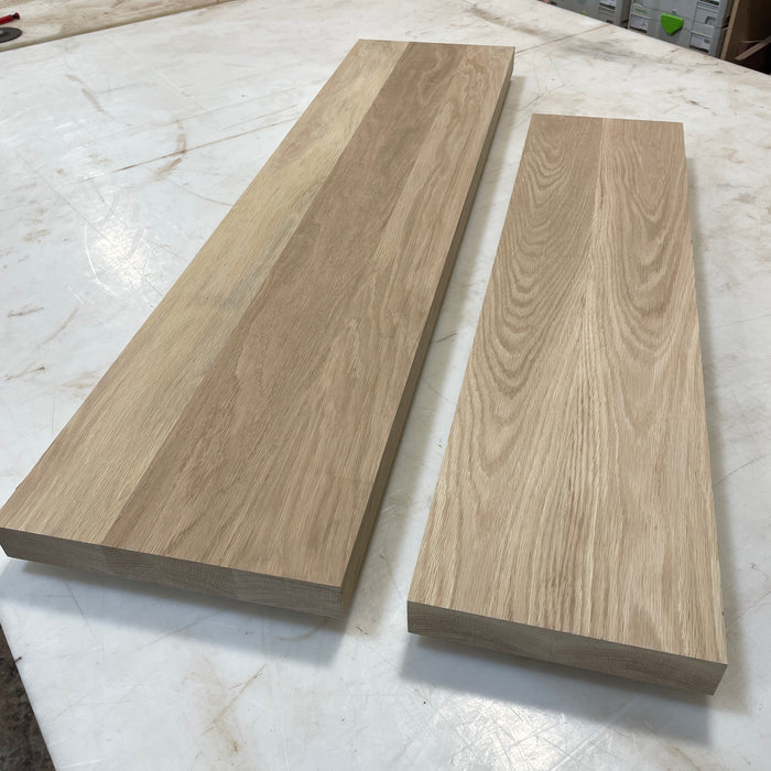 White Oak Wood Panels - 1.75" Solid Hardwood Boards for Shelves, Signs & DIY Projects
