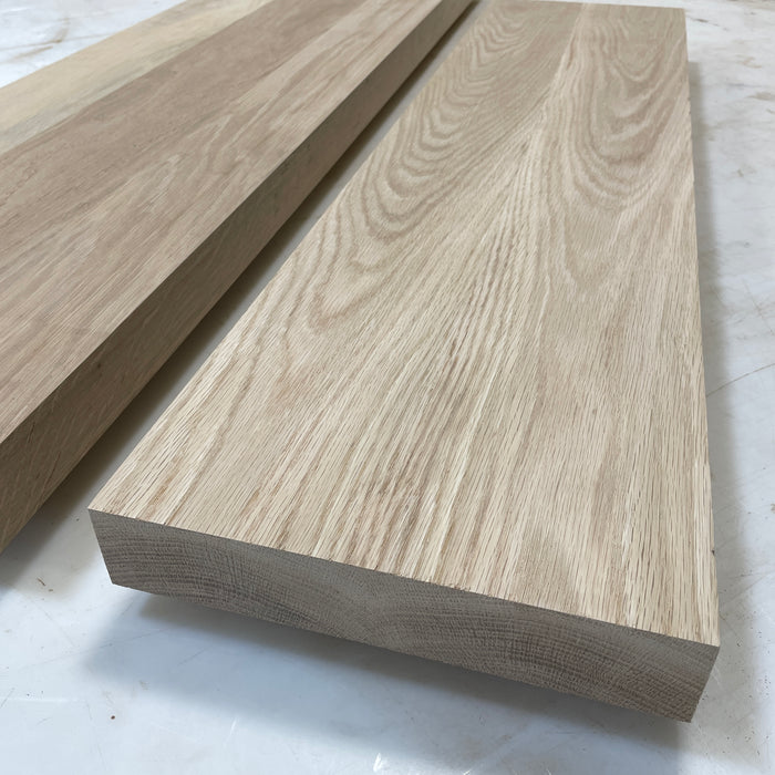 White Oak Wood Panels - 1.75" Solid Hardwood Boards for Shelves, Signs & DIY Projects