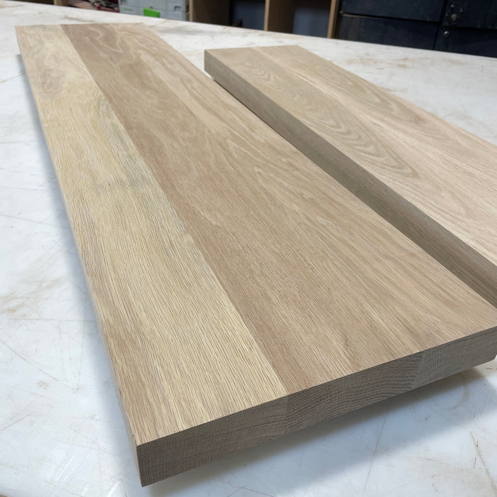 White Oak Wood Panels - 1.75" Solid Hardwood Boards for Shelves, Signs & DIY Projects