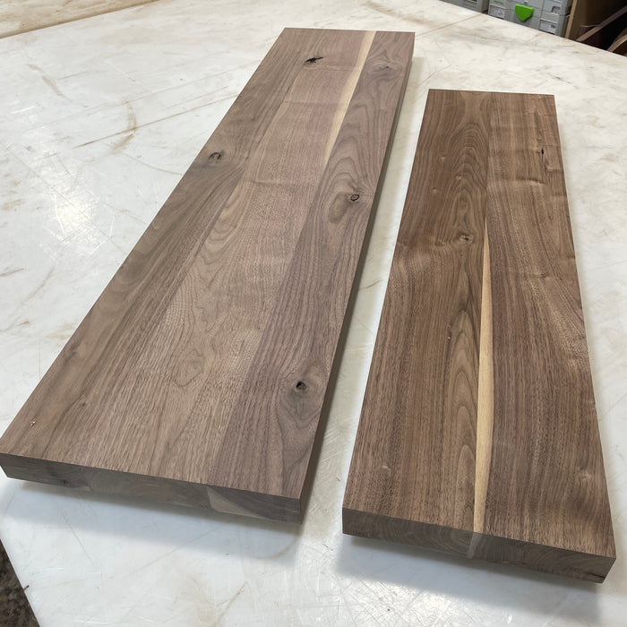 Walnut Wood Panels - 1.75" Solid Hardwood Boards for Shelves, Signs & DIY Projects