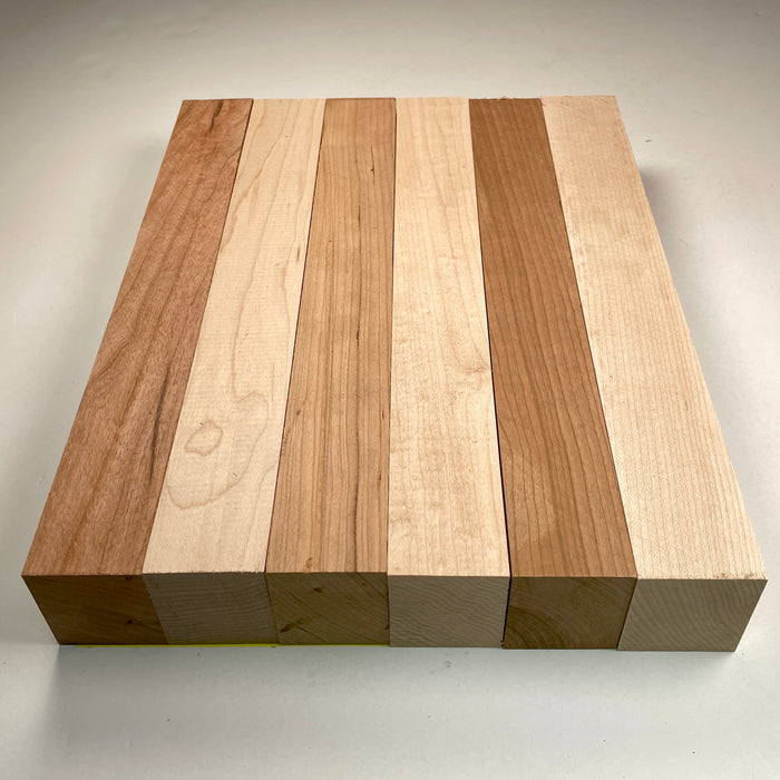 12" x 9" Cherry + Maple Butcher Block Strip Pack