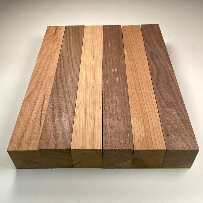 12" x 9" Walnut + Cherry Butcher Block Strip Pack