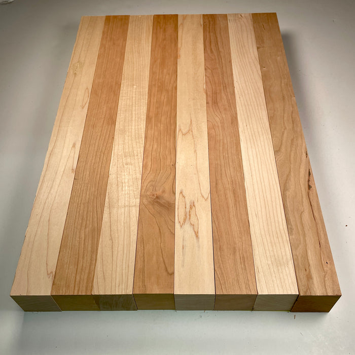 18" x 12" Maple + Cherry Butcher Block Strip Pack