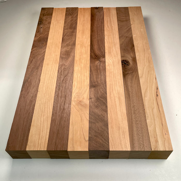 18" x 12" Walnut + Cherry Butcher Block Strip Pack