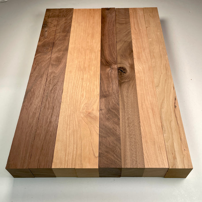 18" x 12" Walnut + Cherry Butcher Block Strip Pack