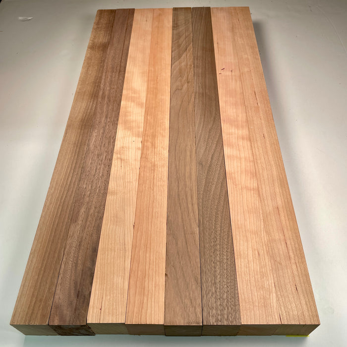 24" x 12" Walnut + Cherry Butcher Block Strip Pack