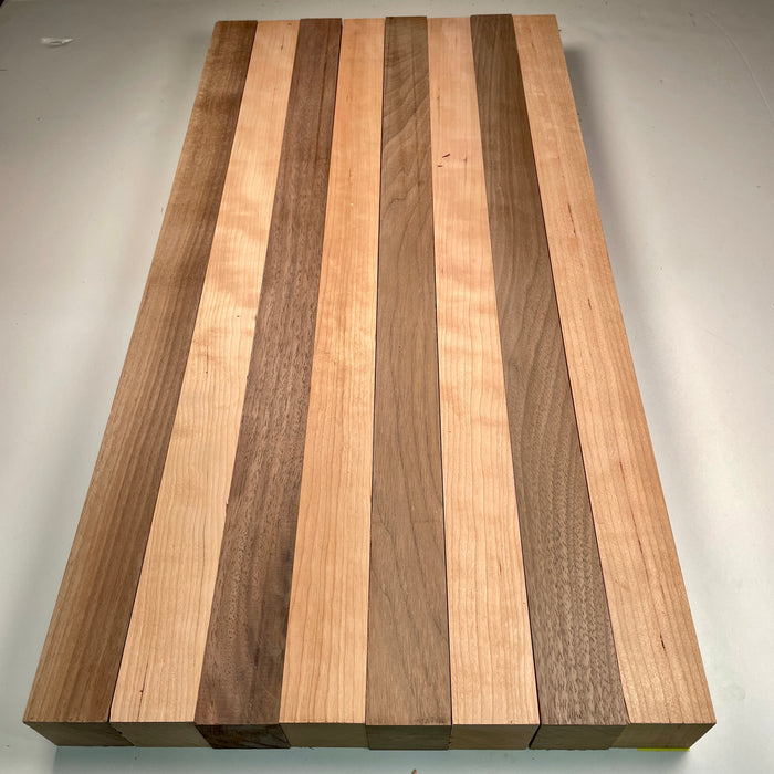 24" x 12" Walnut + Cherry Butcher Block Strip Pack