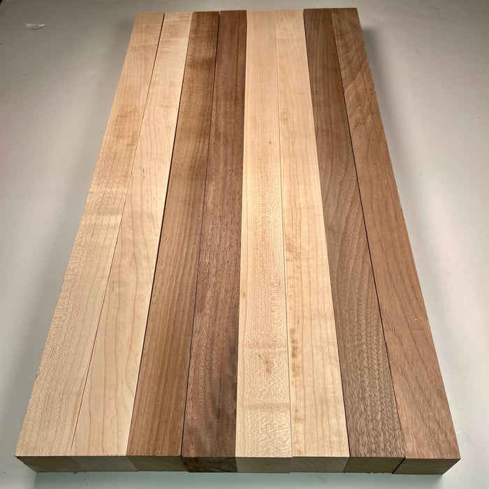 24" x 12" Walnut + Maple Butcher Block Strip Pack