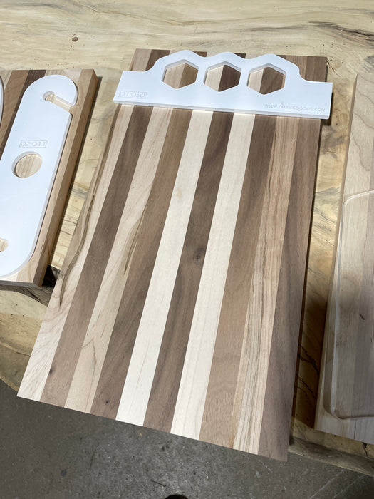 Honeycomb Grip Charcuterie Board Handle Router Template (Clear Acrylic)