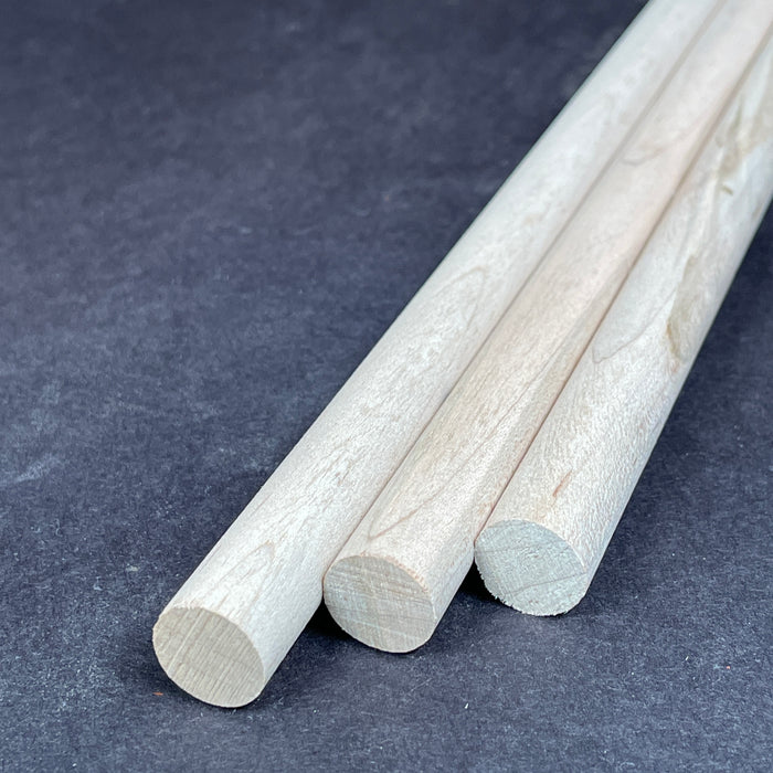 Ambrosia Maple Wood Dowels - High-Quality Dowel Rods for Crafting & Furniture