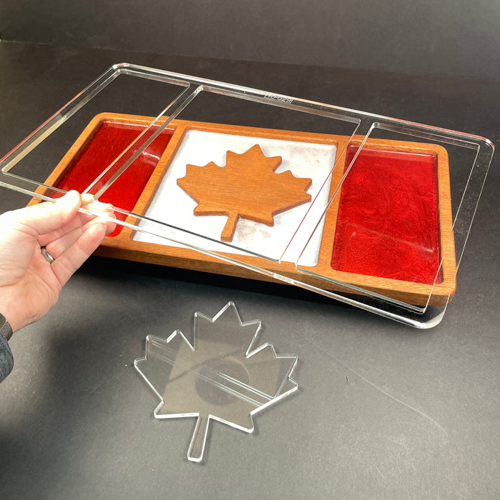 Canada Flag Tray Router Template (Clear Acrylic)