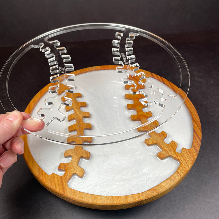 Baseball Serving Tray Router Template (Clear Acrylic)