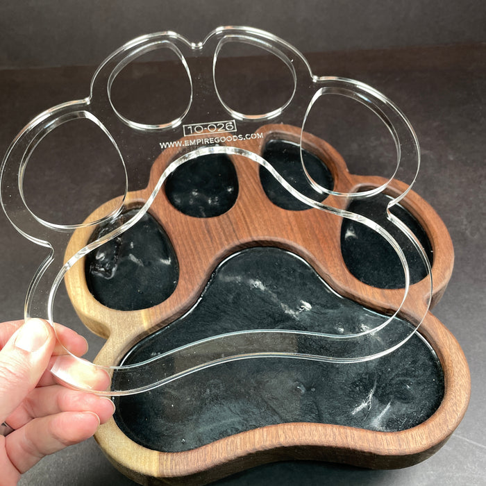 Dog Paw Serving Tray Router Template (Clear Acrylic)