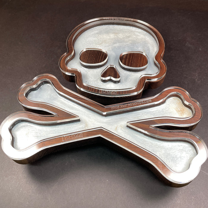 Skull + Cross Bones Tray Router Template (Clear Acrylic)