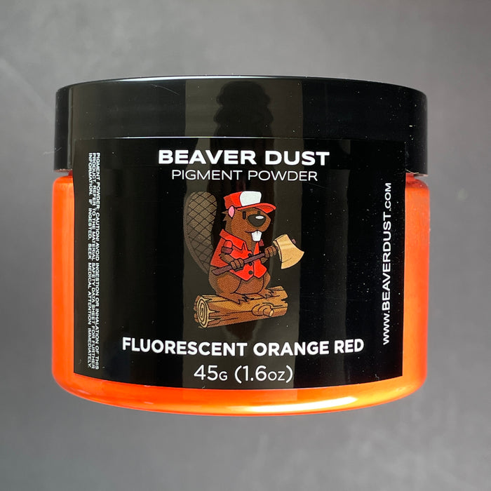 Fluorescent Orange Red Mica Powder - Beaver Dust Pigments