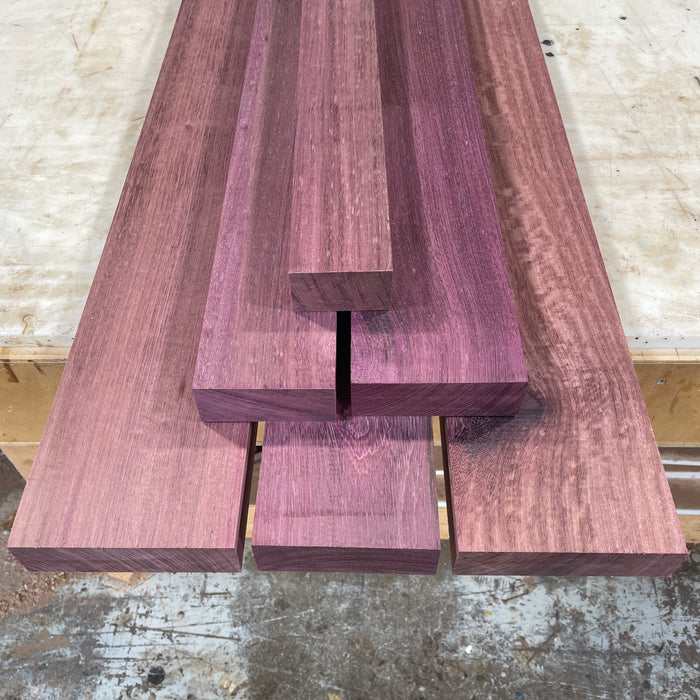 Purpleheart Wood - 1.75" Thick - Select a Size