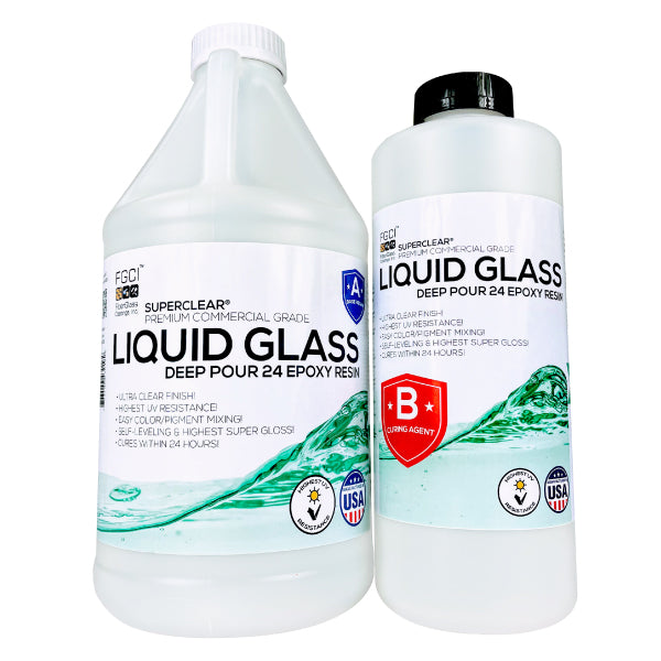 clear resin with a two to one ratio that is great for any project that needs to be 1 inch thick or thinner