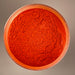 bright orange that you would expect to see on coral under the sea . vibrant and bright it is perfect to include into any diy project that requires a pigment base