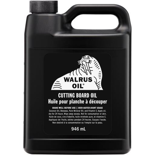 no walrus harmed in making this pure mineral oil that is easy to apply and long lasting with its wax base that makes it water proof 