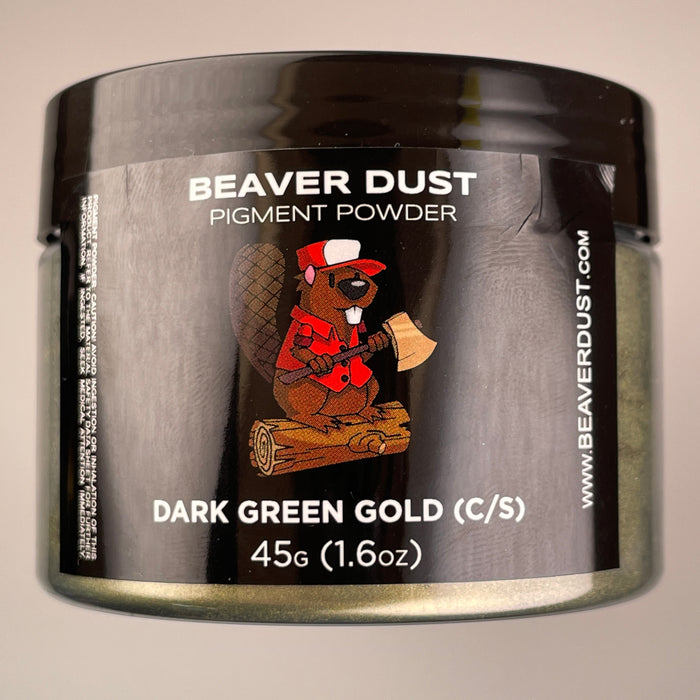 Dark Green Gold (C/S)  Mica Powder - Beaver Dust Pigments