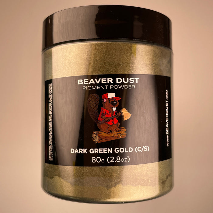 Dark Green Gold (C/S)  Mica Powder - Beaver Dust Pigments
