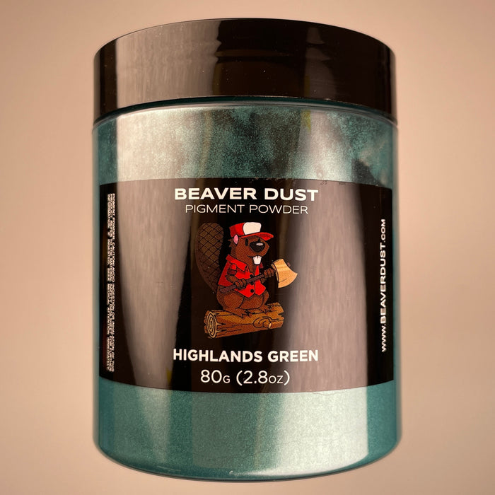 Highlands Green Mica Powder - Beaver Dust Pigments