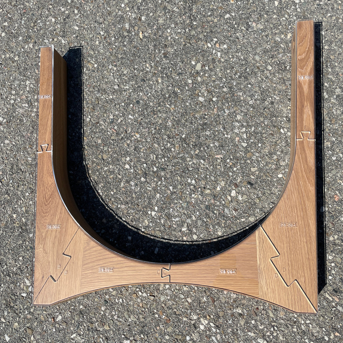 U Shape Table Leg Router Templates (Clear Acrylic) — Jeff Mack Supply