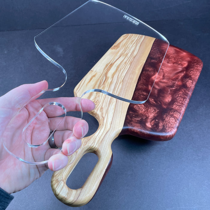 Serving Board "Oval Handle" Router Template (Clear Acrylic)