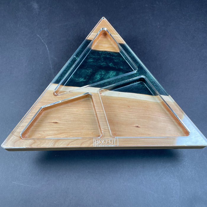Triangle 3 Pocket Valet Tray Router Templates (Clear Acrylic)