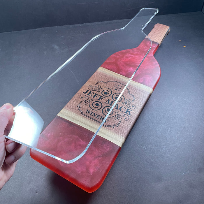 Wine Bottle Serving Board Router Template (Clear Acrylic)