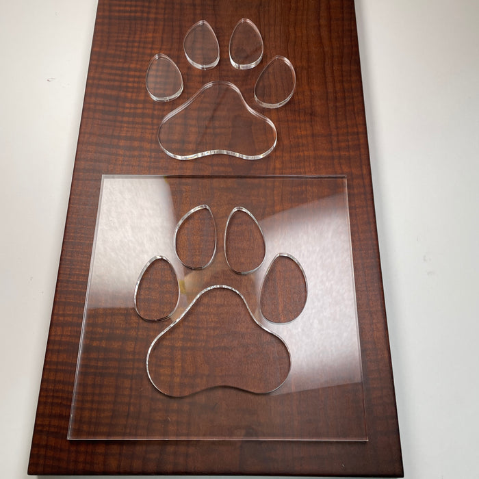 Dog Paw Print Tray / Inlay Acrylic Router Template – Crafted Elements