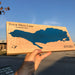 Custom, Jeff Mack Designs epoxy and wood sign featuring Four Mile Lake in the Kawartha's, Ontario..
