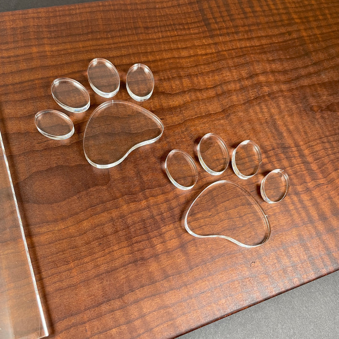 Double Paw Prints Router Template (Clear Acrylic)