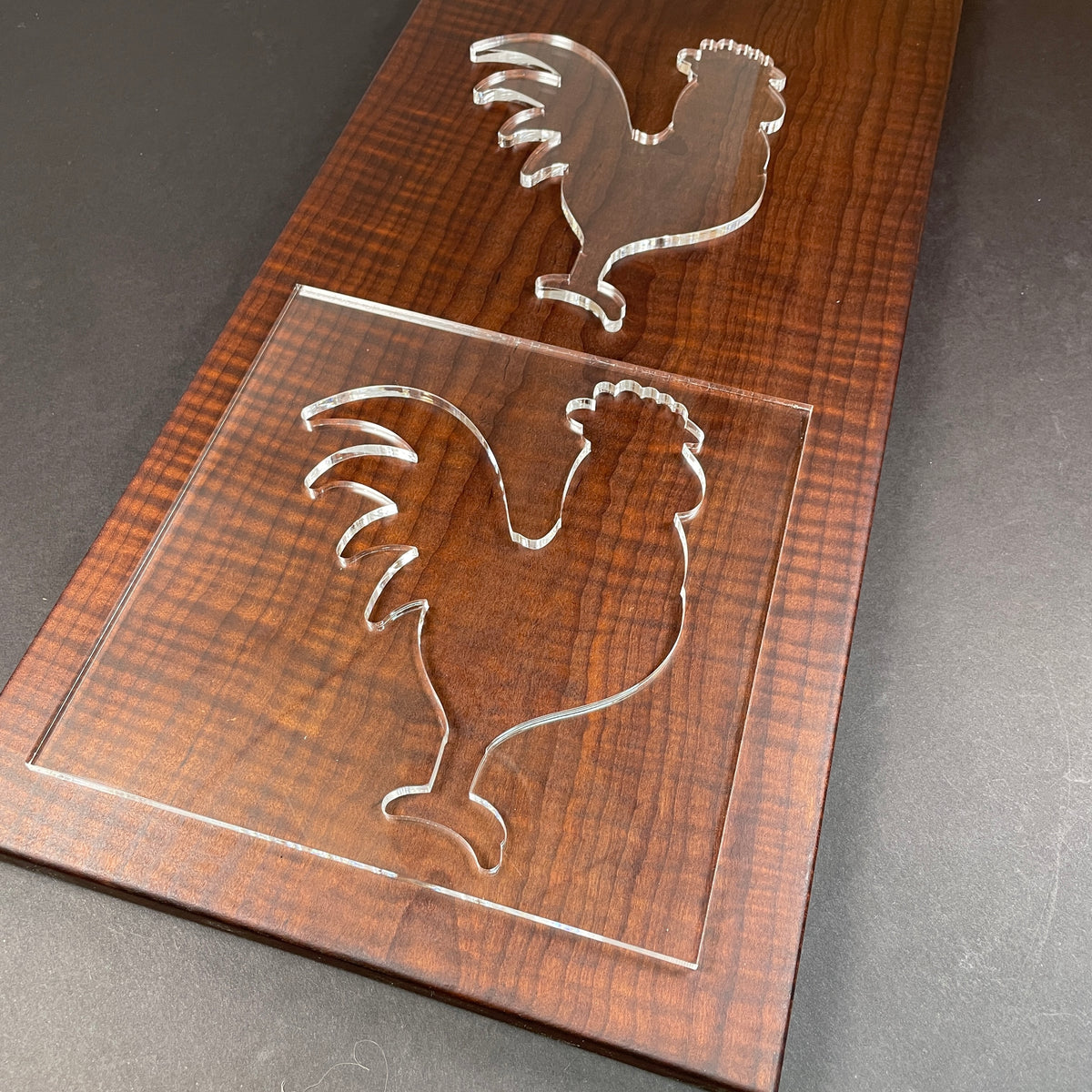 Rooster Inlay Rooster Inlay Router Template - Clear Acrylic Woodworking Template ...