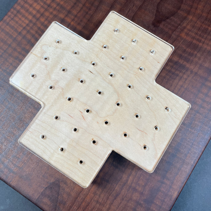 Cross Solitaire Template for Woodworking | Clear Acrylic Game Board ...