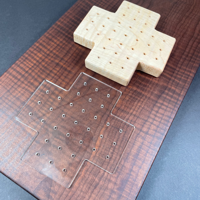 Cross Solitaire Template for Woodworking | Clear Acrylic Game Board ...