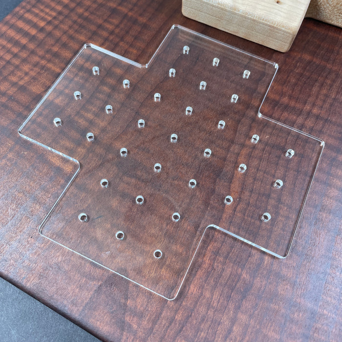 Cross Solitaire Template for Woodworking | Clear Acrylic Game Board ...