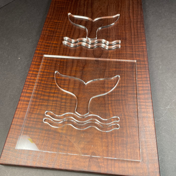 Whale Tail Template (Clear Acrylic)