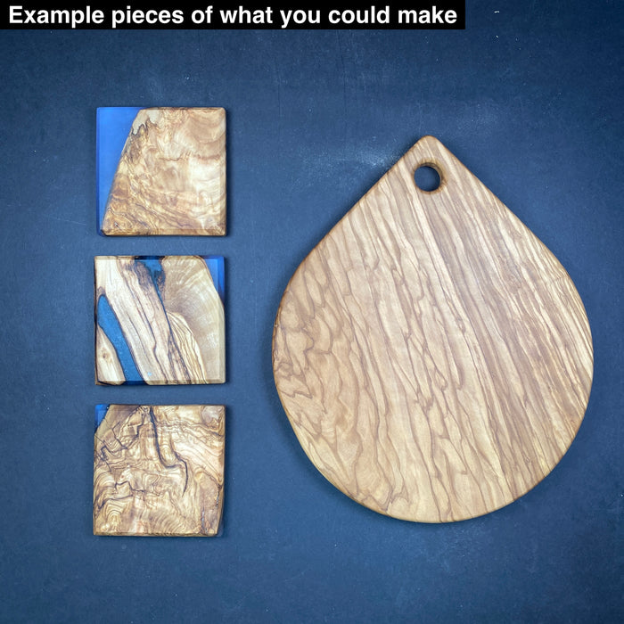 Olive Wood - Rustic Coasters (5) | theoliveoilpantry2
