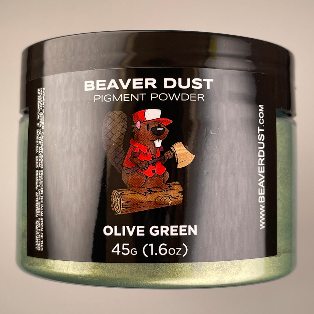 Olive Green Mica Powder - Beaver Dust Pigments — Jeff Mack Supply