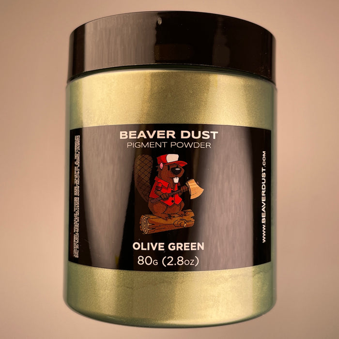 Olive Green Mica Powder - Beaver Dust Pigments
