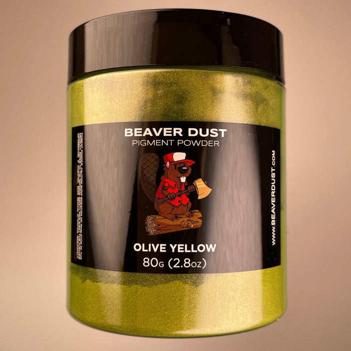 Olive Yellow Mica Powder - Beaver Dust Pigments