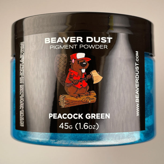 Peacock Green Mica Powder - Beaver Dust Pigments