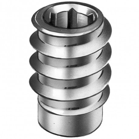computer rendering close up of a threaded insert that can be used with a bolt