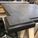 walnut kitchen table top with charcoal dark finish oiled on surface