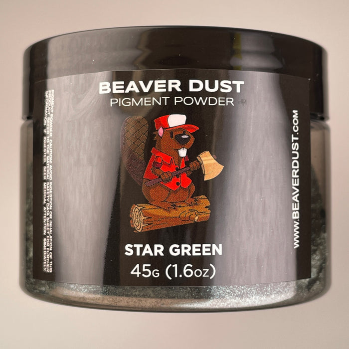 Star Green Mica Powder - Beaver Dust Pigments